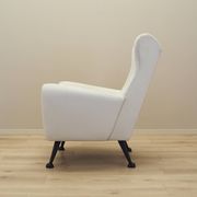 White armchair, Italian design, 1980s, production: Italy