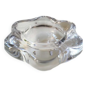 Large and Imposing Empty Pocket/Daum Crystal Ashtray, unsigned. 50s. Diam. 17.5 cm