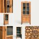 Parisian glass cabinet art deco raw wood
