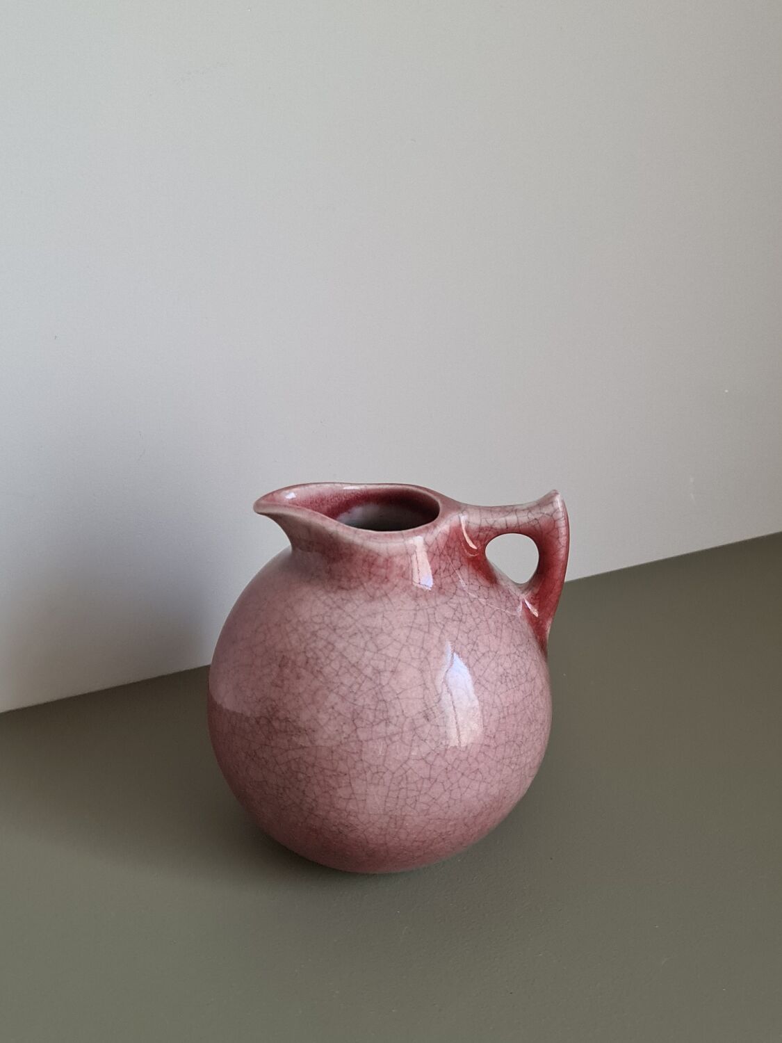 Pichet vintage français en céramique à glaçure Tim Orr