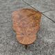 Vintage art deco coffee table with geometric marquetry