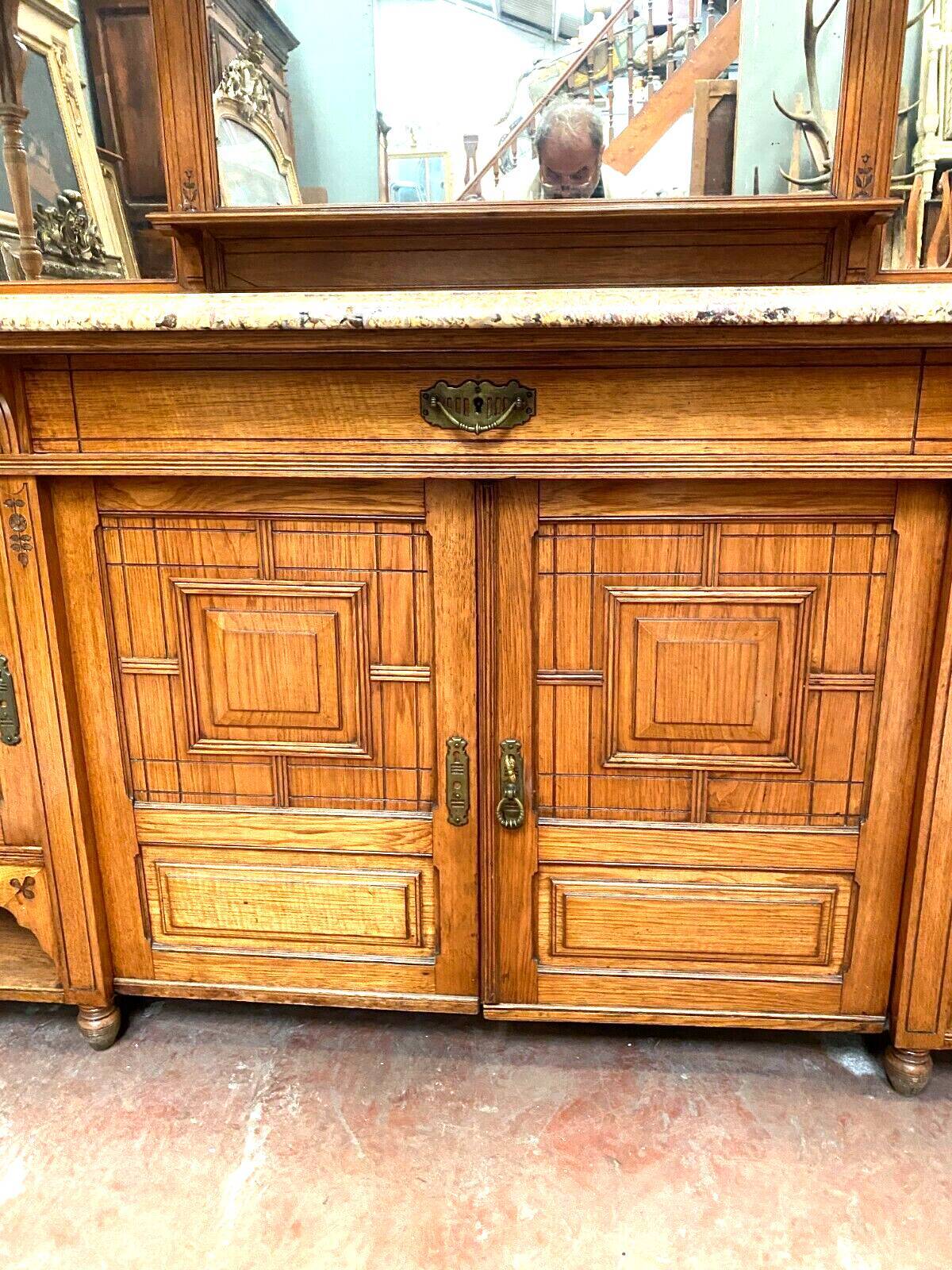 Showcase sideboard Louis XVI style solid wood XIX century
