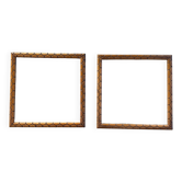 Lot de 2 petits cadres en bois anciens