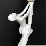 Art deco earthenware lamp