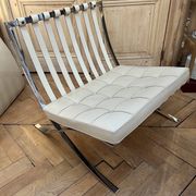 Mies van der rohe barcelona armchair and its footrest, knoll publisher