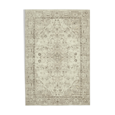 Tapis beige oriental ancien fait à la main 207 cm x 307 cm