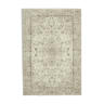 Handmade antique oriental beige rug 207 cm x 307 cm