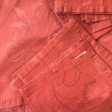 Large red tablecloth for 8 places and napkins