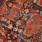 Handmade Oriental antique carpet 149cm x 195cm 1840s