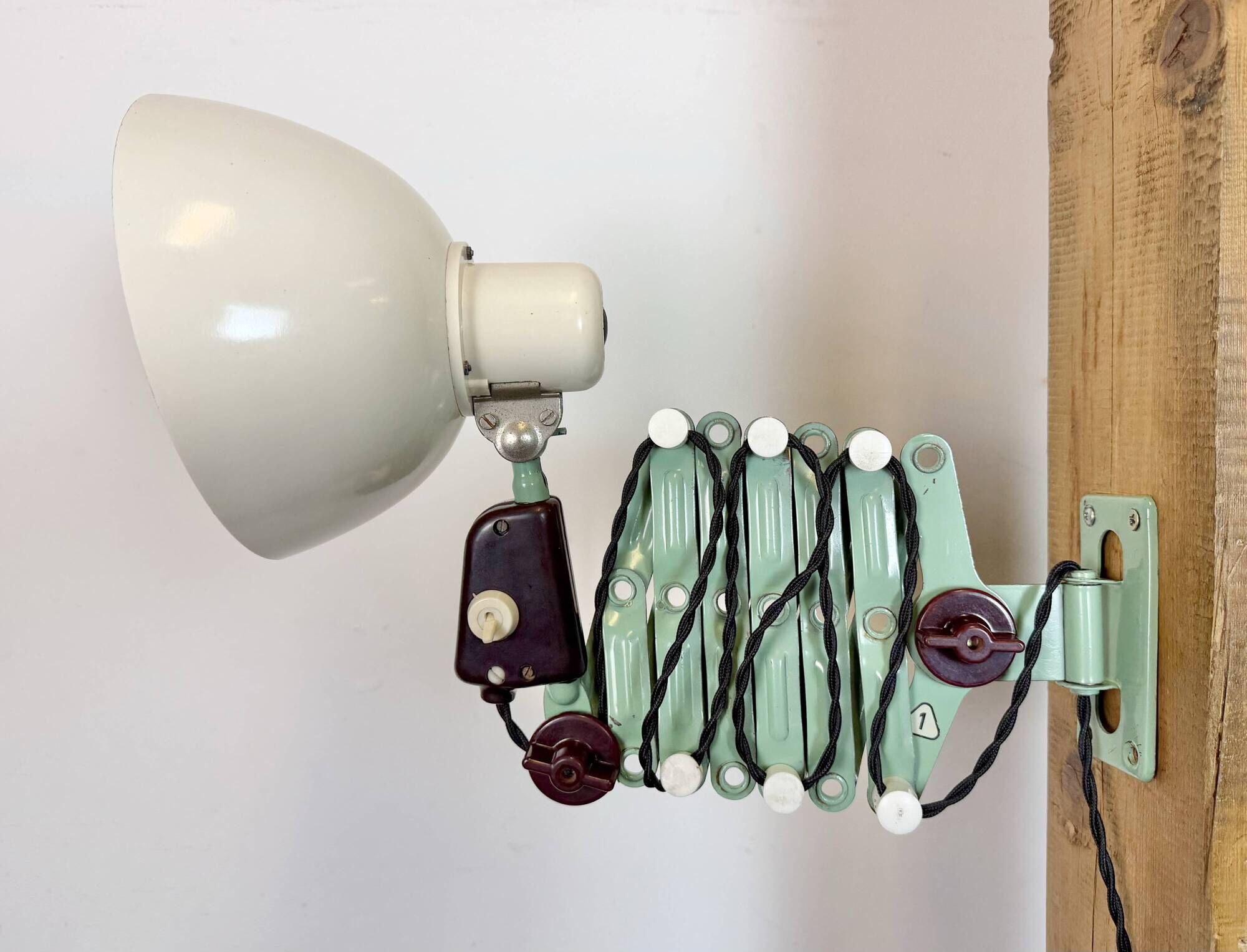 Industrial East German Scissor Lamp from VEB Zweckleuchtenbau Dresden, 1950