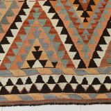 6x10 Soft Colors Anatolian Kilim,Geometric Style Vintage Rug,300x176Cm