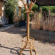 Vintage coat rack in bamboo and rattan