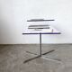 Transparent acrylic and chrome side table, 1970s design.