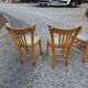 6 bistro chairs in solid oak, 1920s