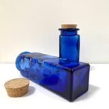 Vintage cobalt blue glass jar