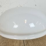 Applique, plafonnier industriel en bakélite et verre opalin, années 1950