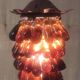 Amber Murano glass cluster pendant - mid 20th century