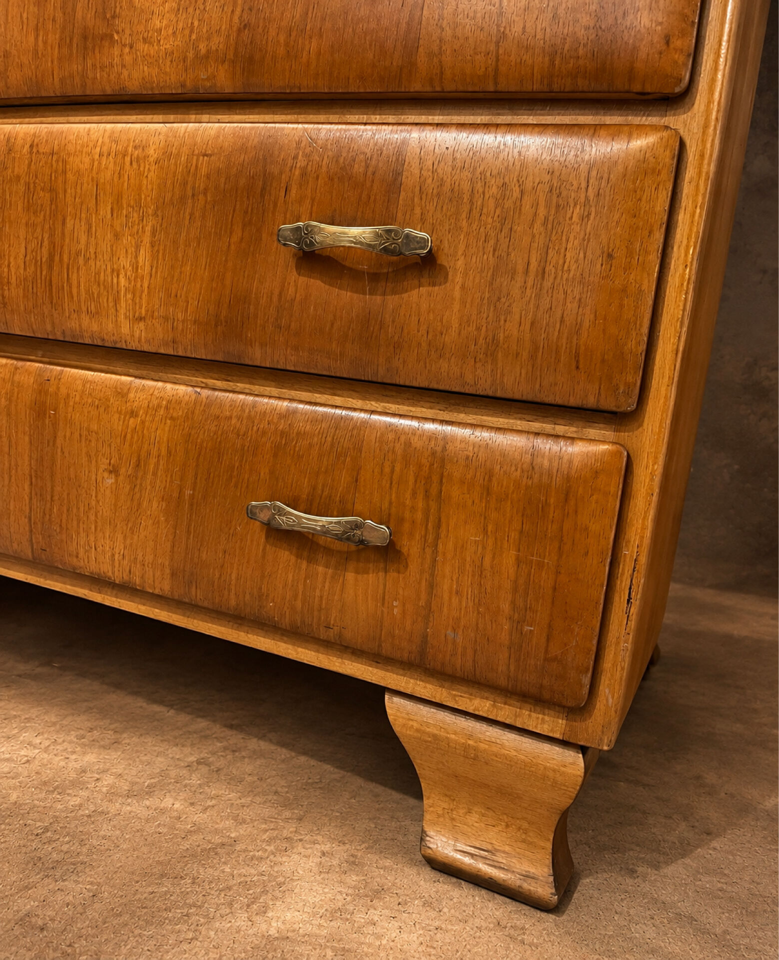 Blonde wood commode France circa 1960