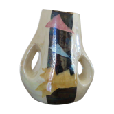 Vase forme libre en céramique irisée années 60