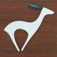 teak WALL PANEL porcelain antelopes sgrafo modern 60s design peter mueller