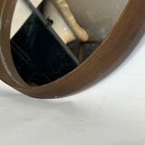 Vintage Italian wood round wall mirror from 50s