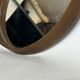 Vintage Italian wood round wall mirror from 50s