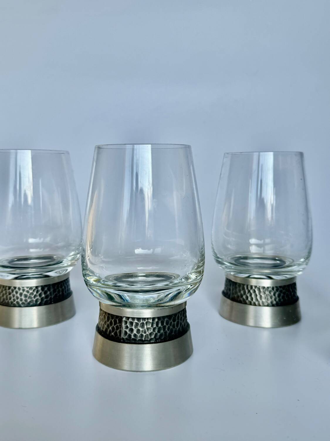 Vintage wine glasses/tins: mid-century modern tableware