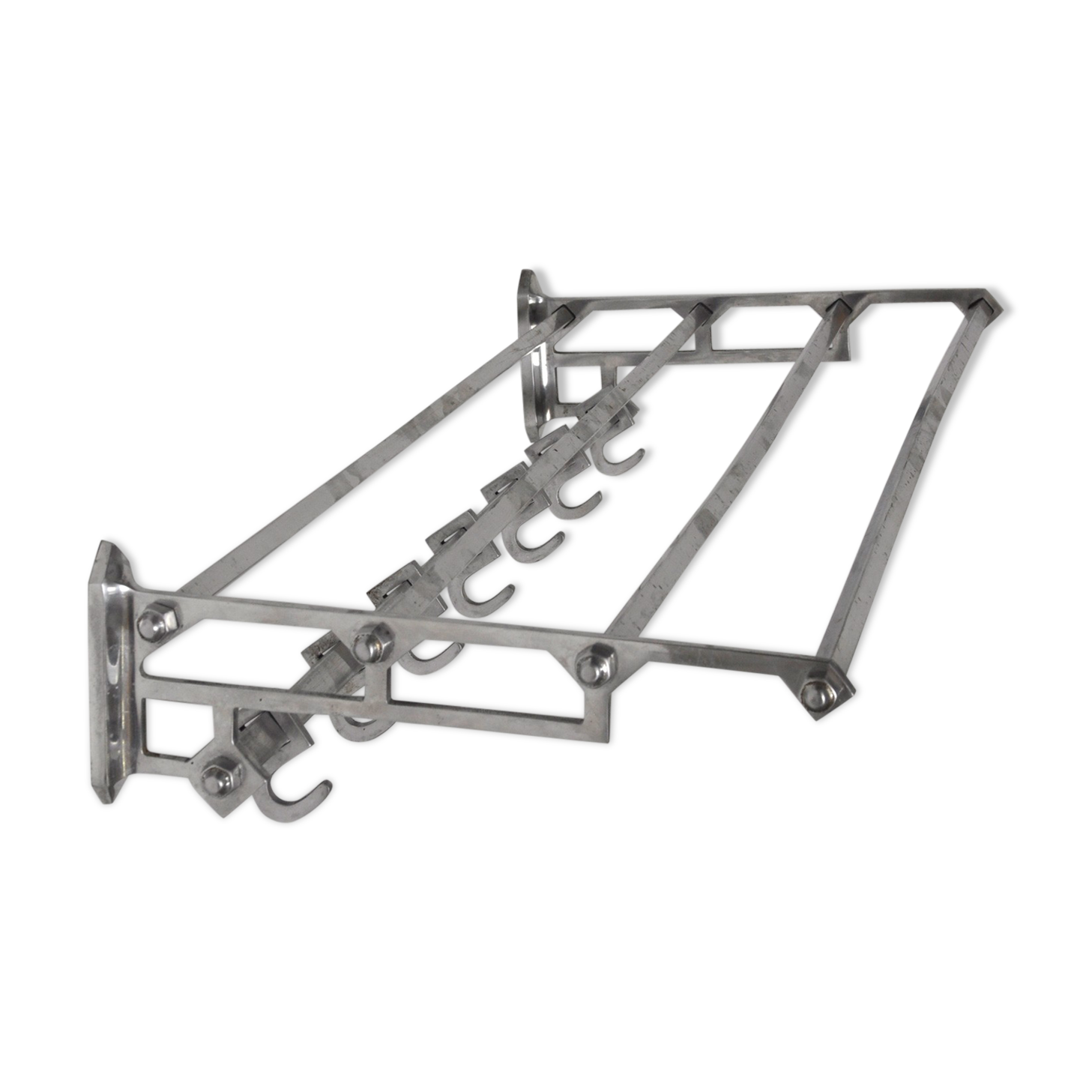 Iron And aluminum Coat Rack, 1950's