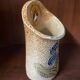 Salt stoneware vase signed jean claude monange blue flower place or hang