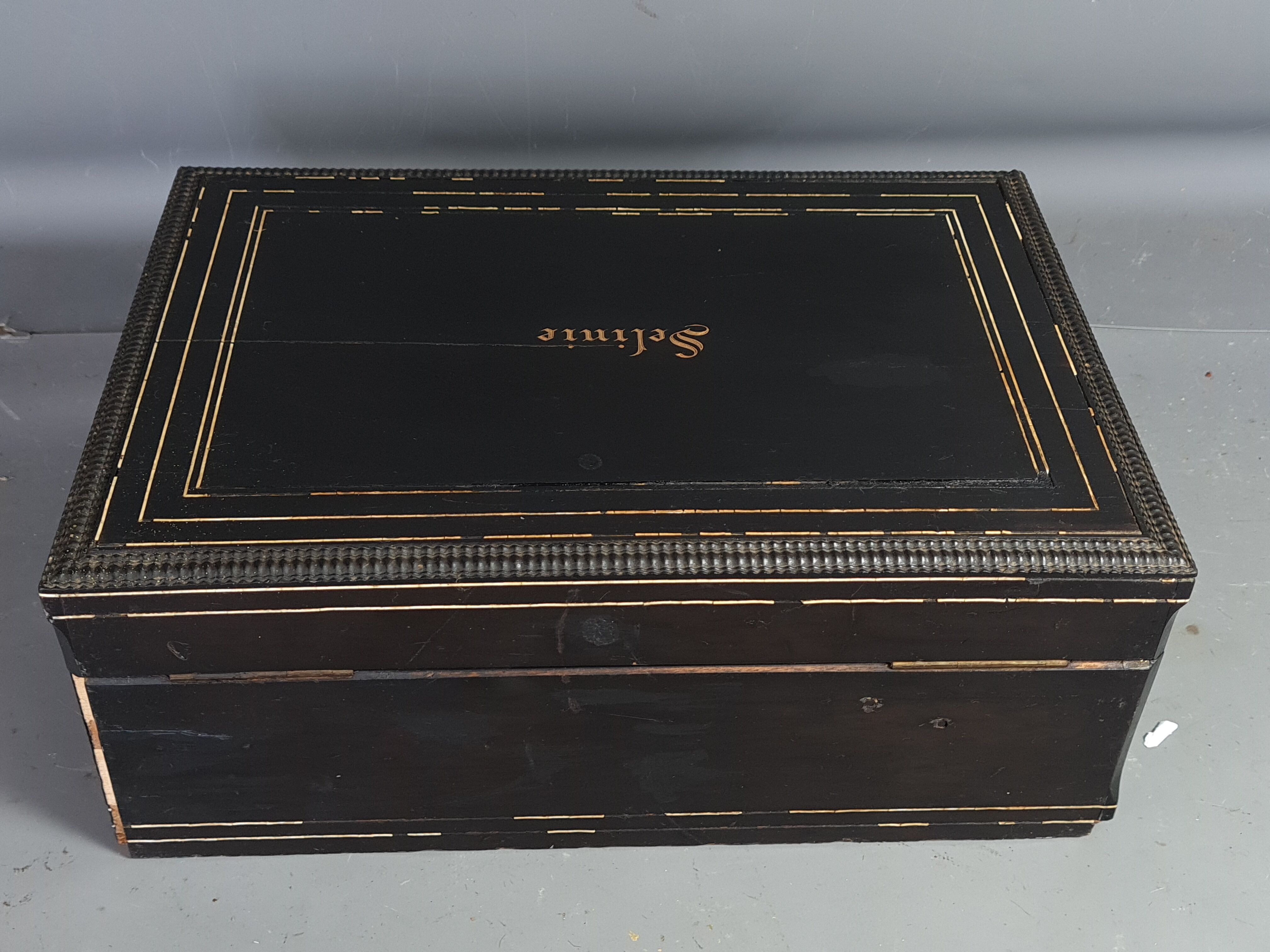 Old travel box for sewing and other Napoleon III