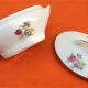 Old soup bowl porcelain foral decoration
