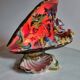 Lampe coquillage et poissons faïence