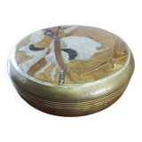 So-called "vanity" box in cloisonné enameled brass, rare and vintage.