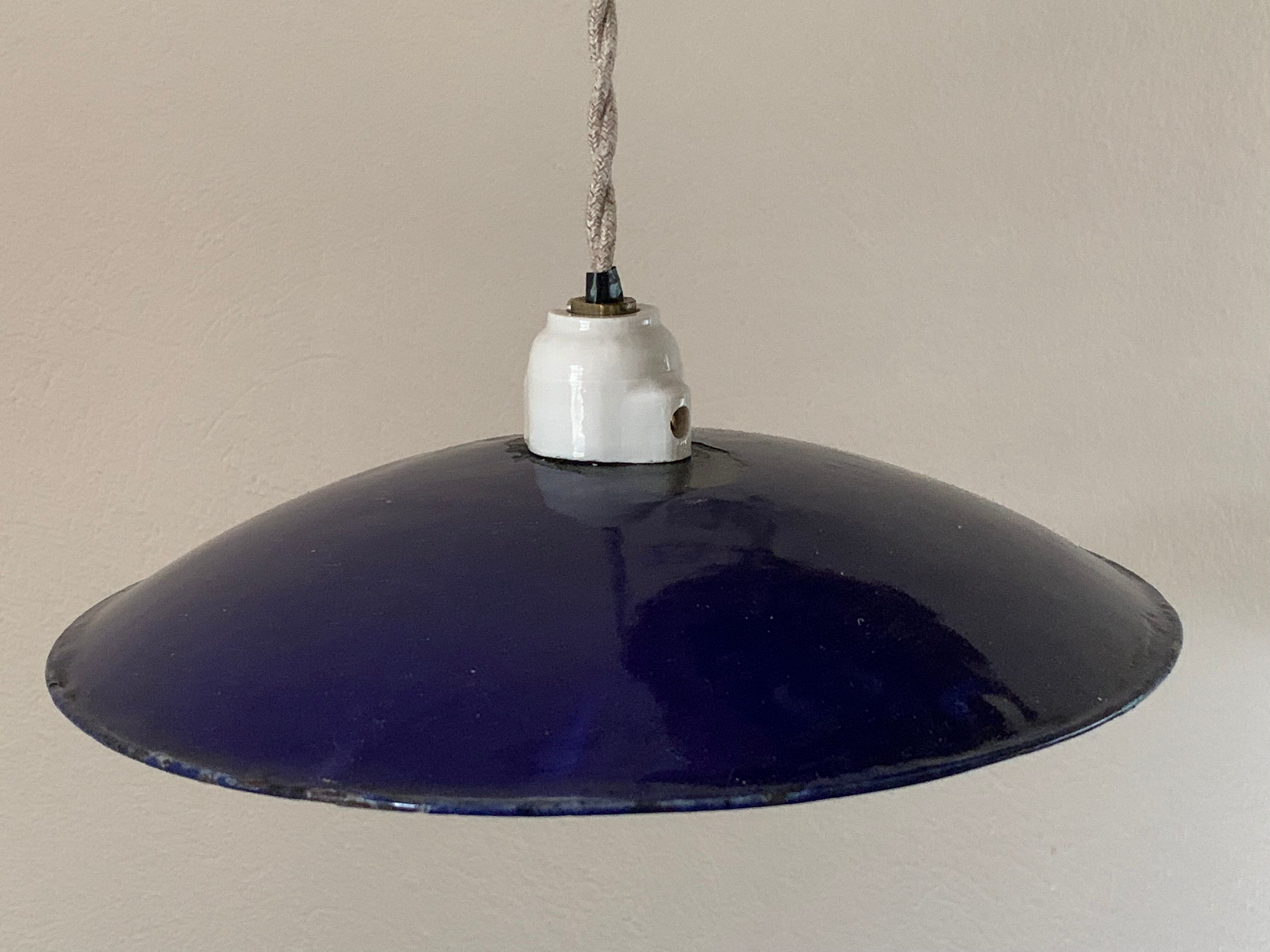 Set of 3 suspensions bistro sheet metal enamelled