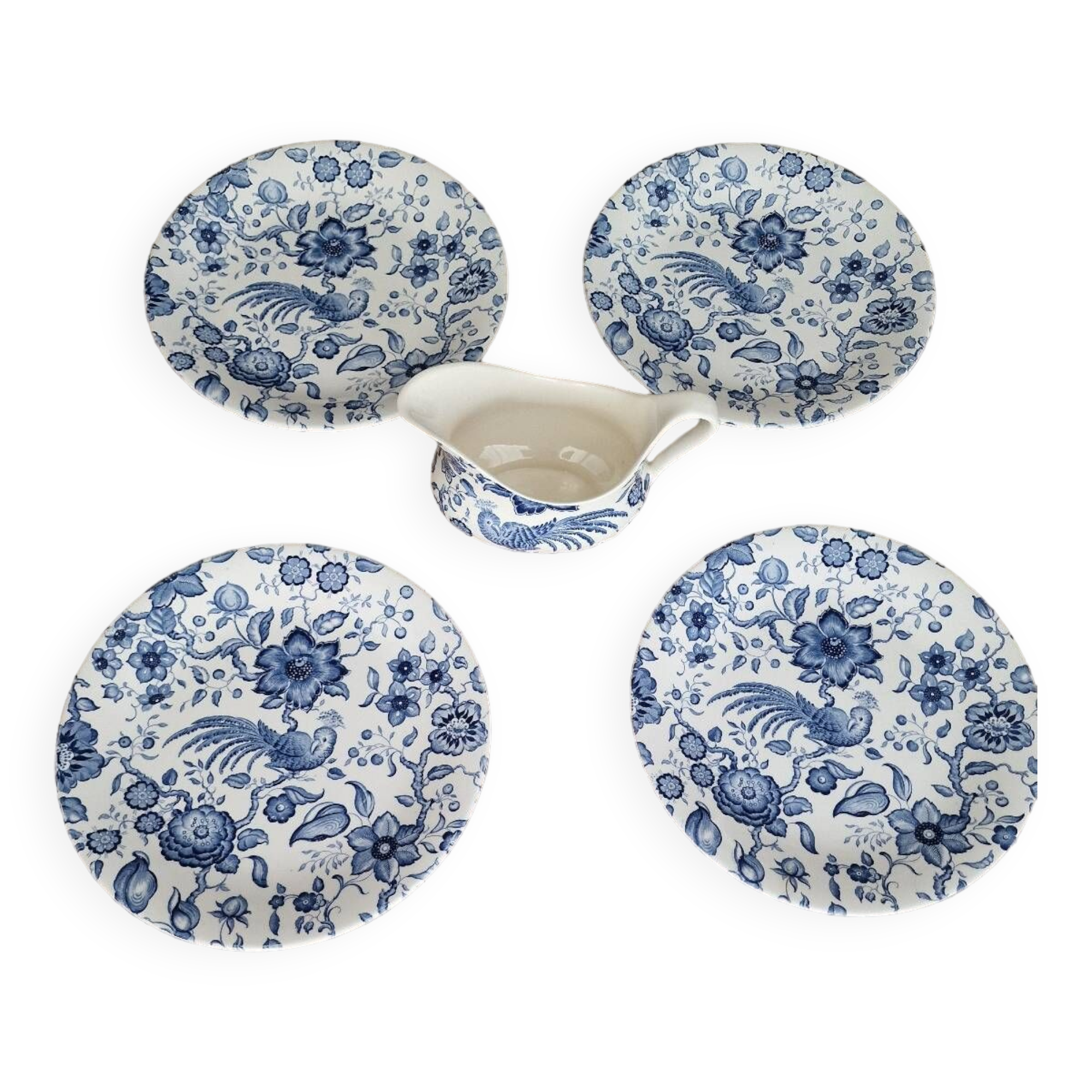 4 plates and sauce boat Villeroy et Boch modèle Paradiso