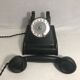 Old telephone bakelite black dial transparent 50 vintage 40's cit