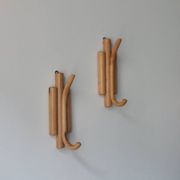 Porte-manteaux muraux vintage en bambou du milieu du siècle