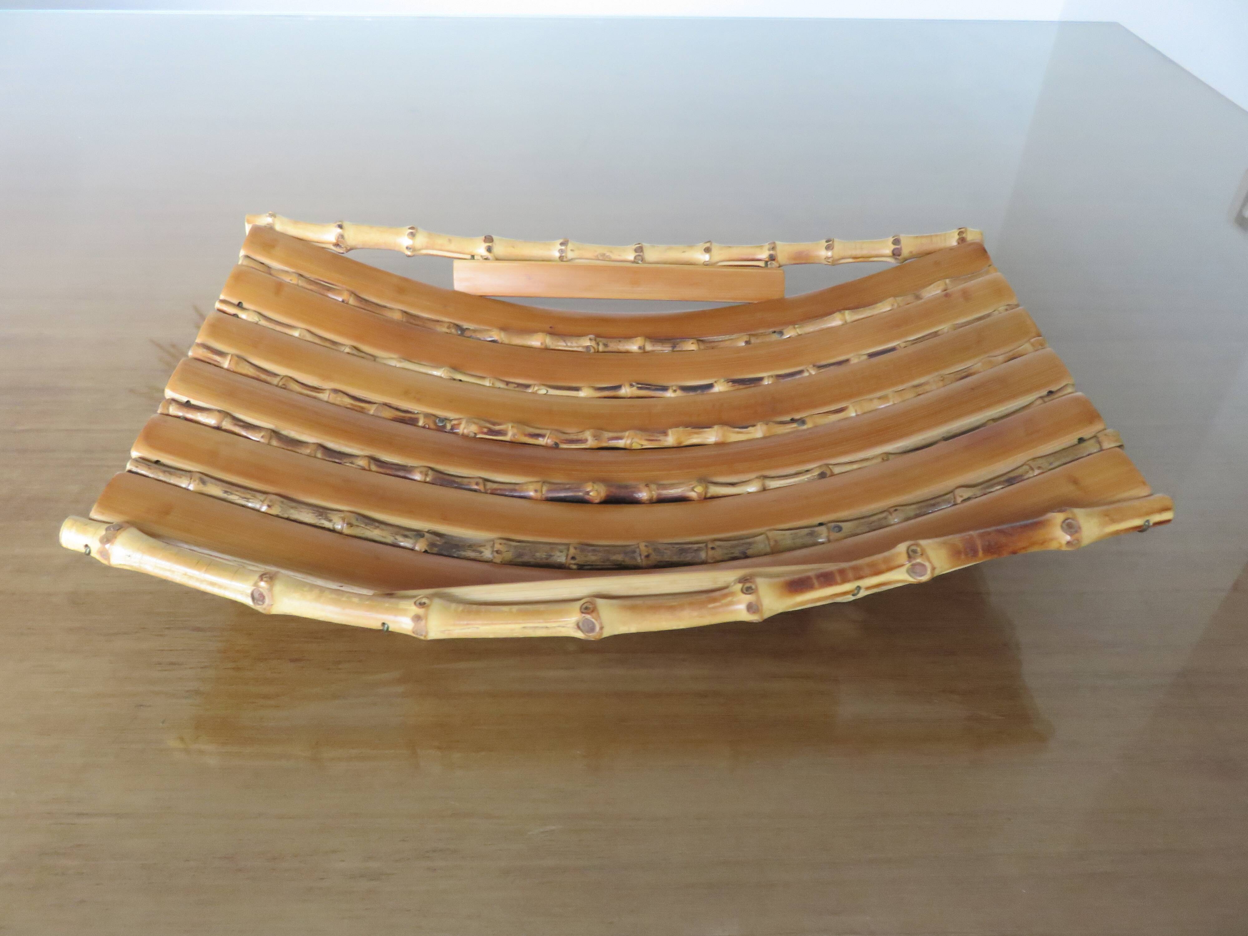 Bowl, bamboo basket from the 60s 70s.