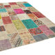 Hand-knotted anatolian contemporary 208 cm x 296 cm multicolor patchwork carpet