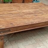 Very large old wooden coffee table