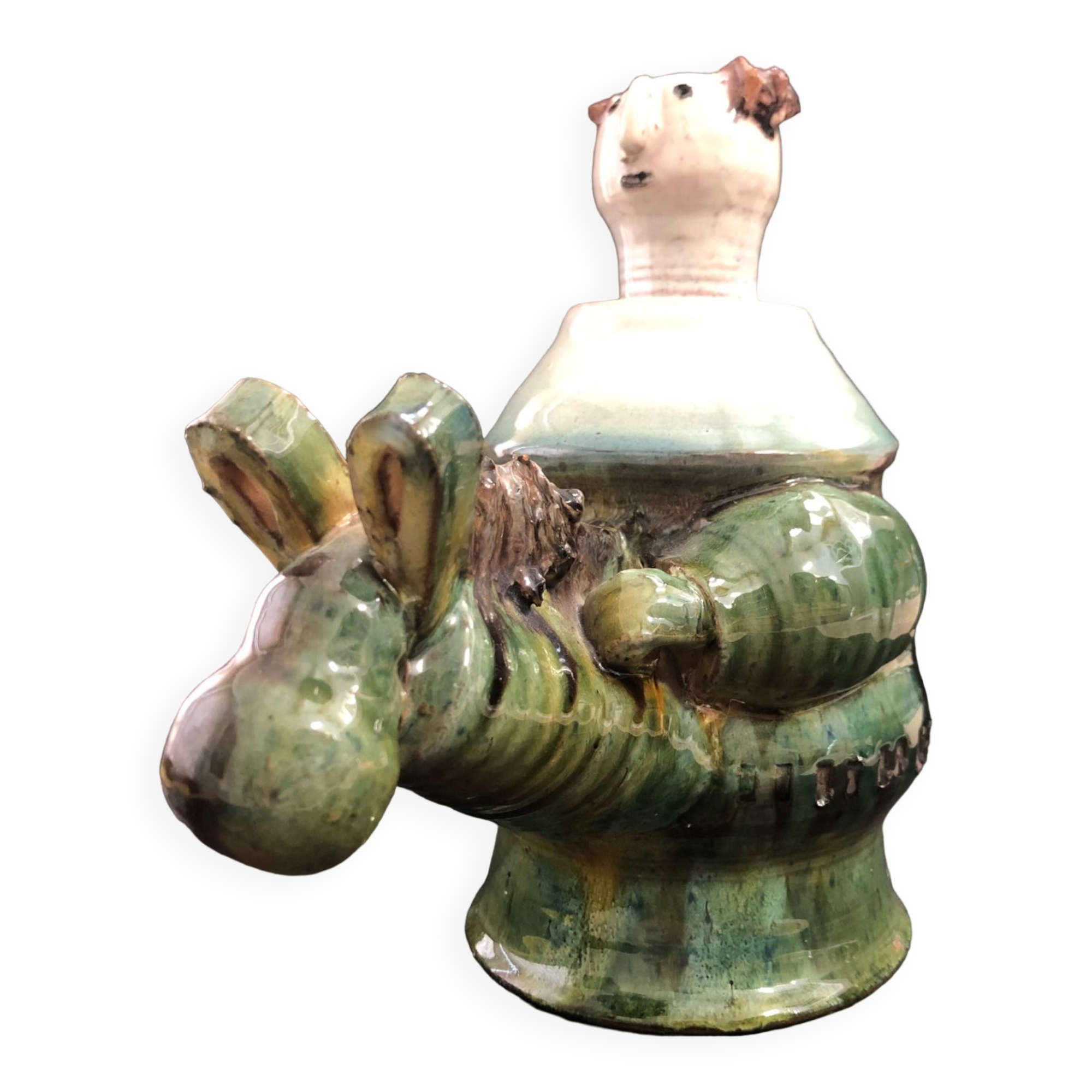 Ceramic shaped piece by Mária Sövegjártó