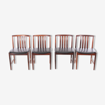 Suite of 4 Scandinavian teak chairs