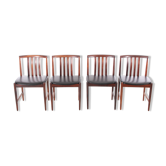 Suite de 4 chaises scandinaves en teck