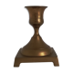 Vintage brass candle holder square base