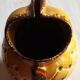 Vintage "Mireille" honey yellow ceramic pitcher – Tufted decor