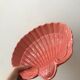 Large pink shell dish Made in Italy vintage