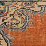 6x9 Turkish Classic Pattern Orange Green Vintage Rug, 174x279Cm