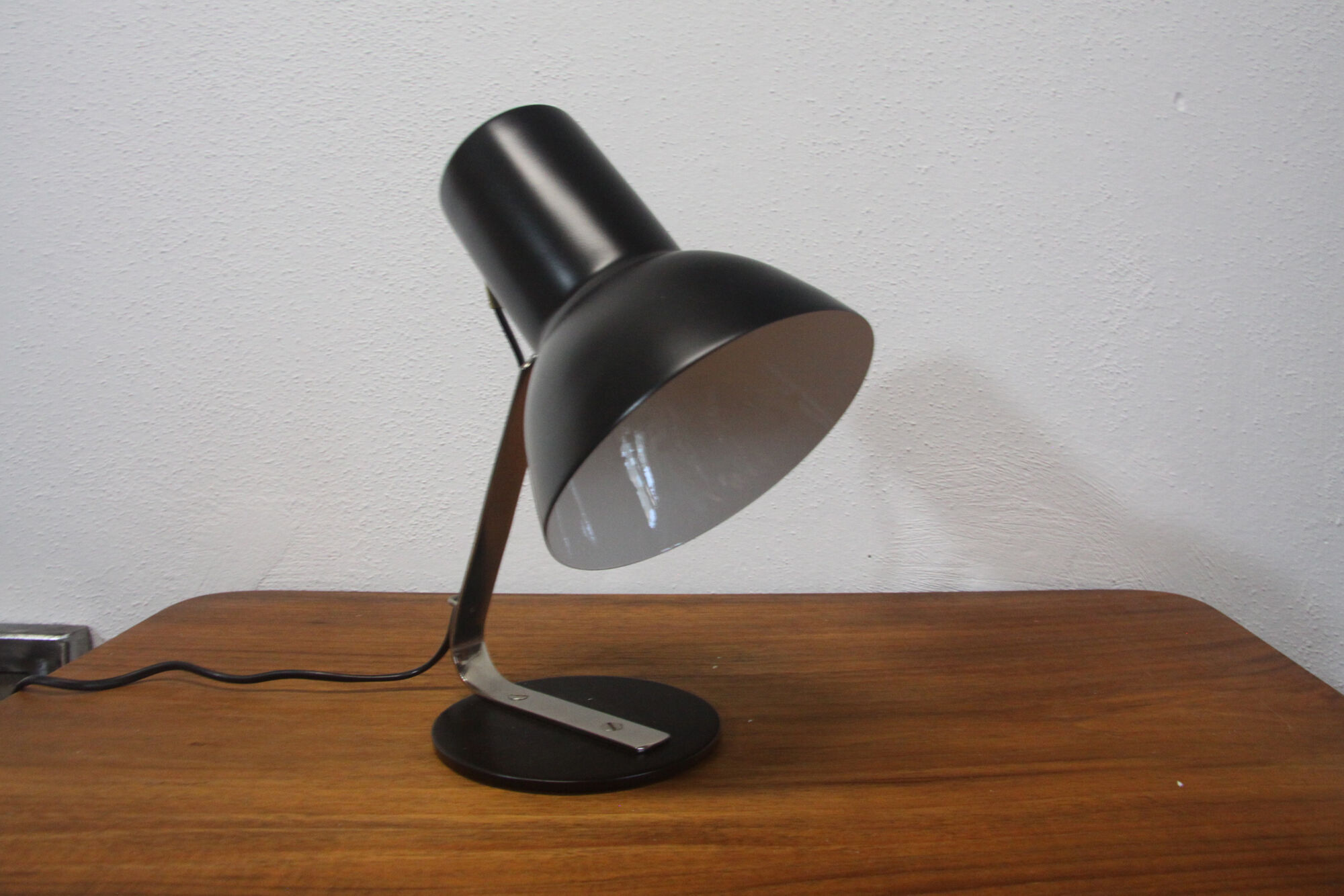 Black table lamp, 60's
