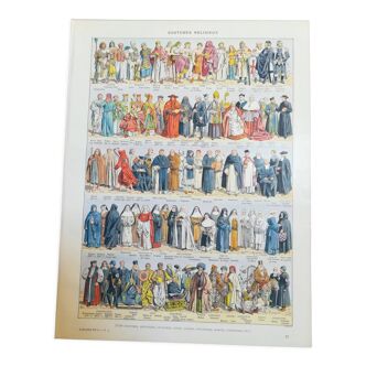 Lithograph on religious costumes from 1928