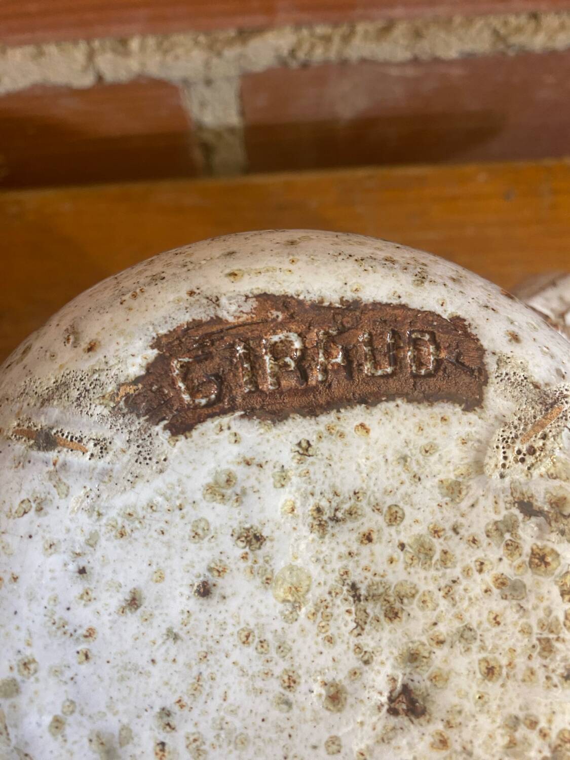 Antique pitcher marcel giraud vallauris stoneware grey & green vintage #c593